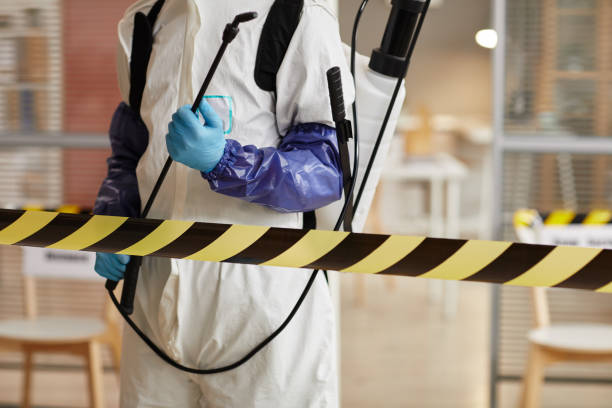 Professional Biohazard Cleanup technician working in Medimont, ID
